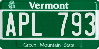 VT license plate APL793