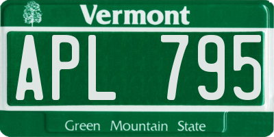 VT license plate APL795