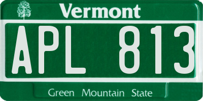 VT license plate APL813