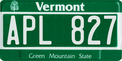 VT license plate APL827