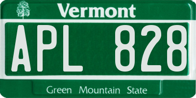 VT license plate APL828