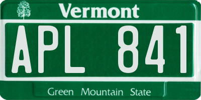 VT license plate APL841