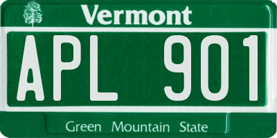 VT license plate APL901