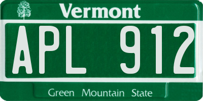 VT license plate APL912