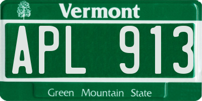 VT license plate APL913