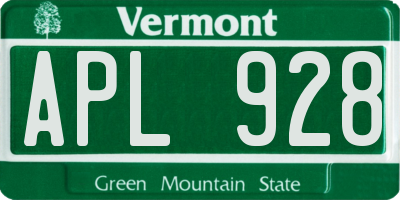 VT license plate APL928