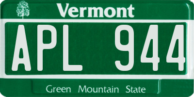 VT license plate APL944