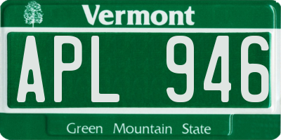 VT license plate APL946