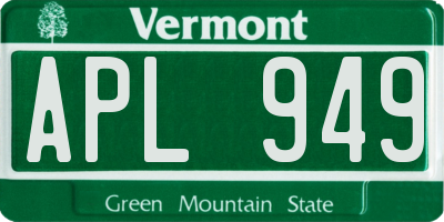 VT license plate APL949
