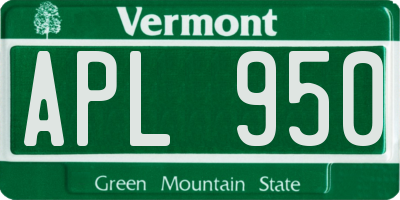 VT license plate APL950
