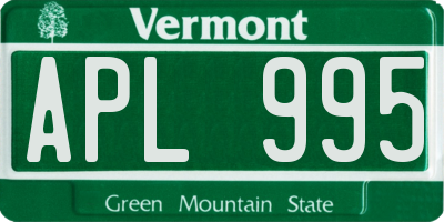 VT license plate APL995