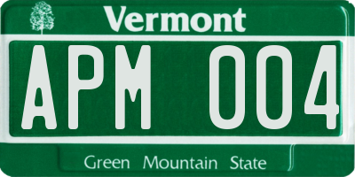 VT license plate APM004