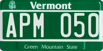 VT license plate APM050