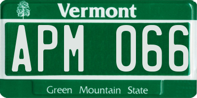 VT license plate APM066