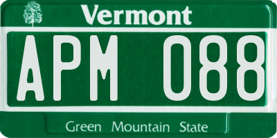 VT license plate APM088