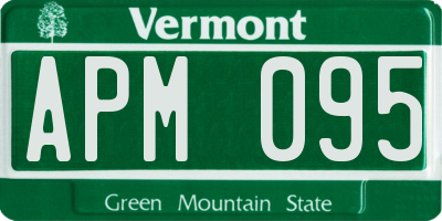 VT license plate APM095