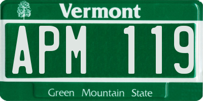 VT license plate APM119