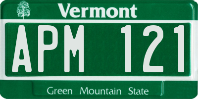 VT license plate APM121