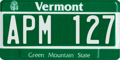 VT license plate APM127