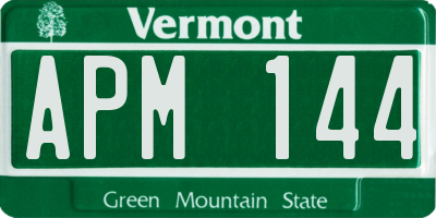 VT license plate APM144