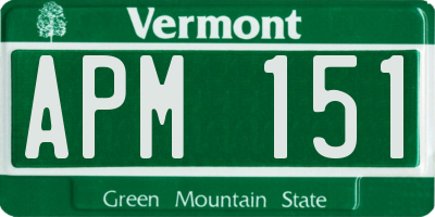 VT license plate APM151