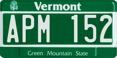 VT license plate APM152