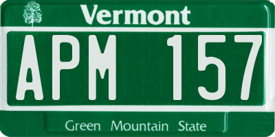 VT license plate APM157