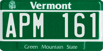 VT license plate APM161
