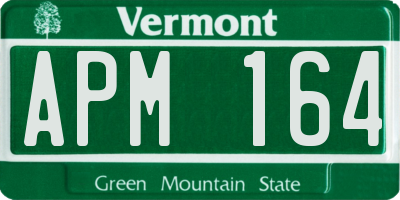 VT license plate APM164