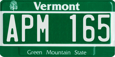 VT license plate APM165