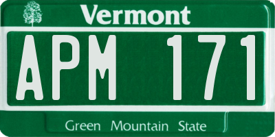 VT license plate APM171