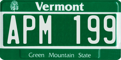 VT license plate APM199