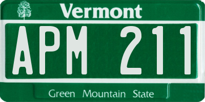 VT license plate APM211