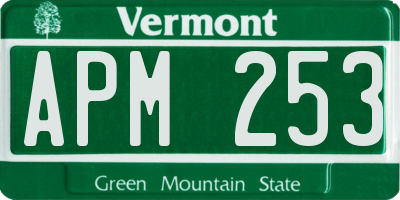VT license plate APM253