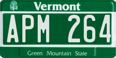 VT license plate APM264