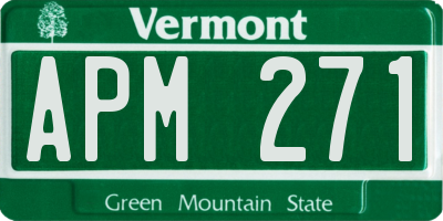 VT license plate APM271