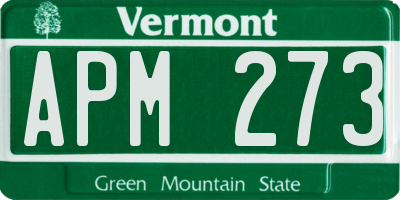 VT license plate APM273