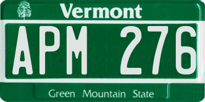 VT license plate APM276