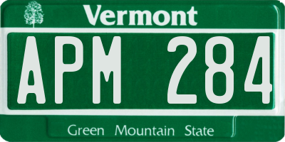 VT license plate APM284