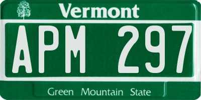 VT license plate APM297