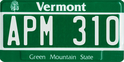 VT license plate APM310