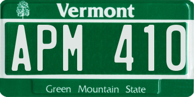 VT license plate APM410
