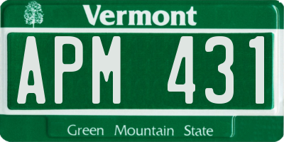 VT license plate APM431