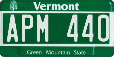 VT license plate APM440
