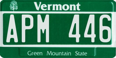 VT license plate APM446