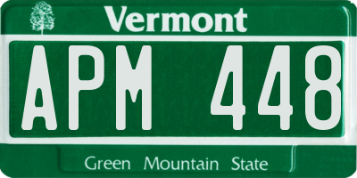 VT license plate APM448