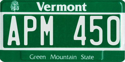 VT license plate APM450