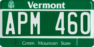VT license plate APM460