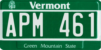 VT license plate APM461