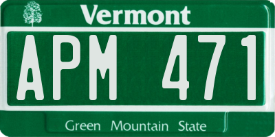 VT license plate APM471